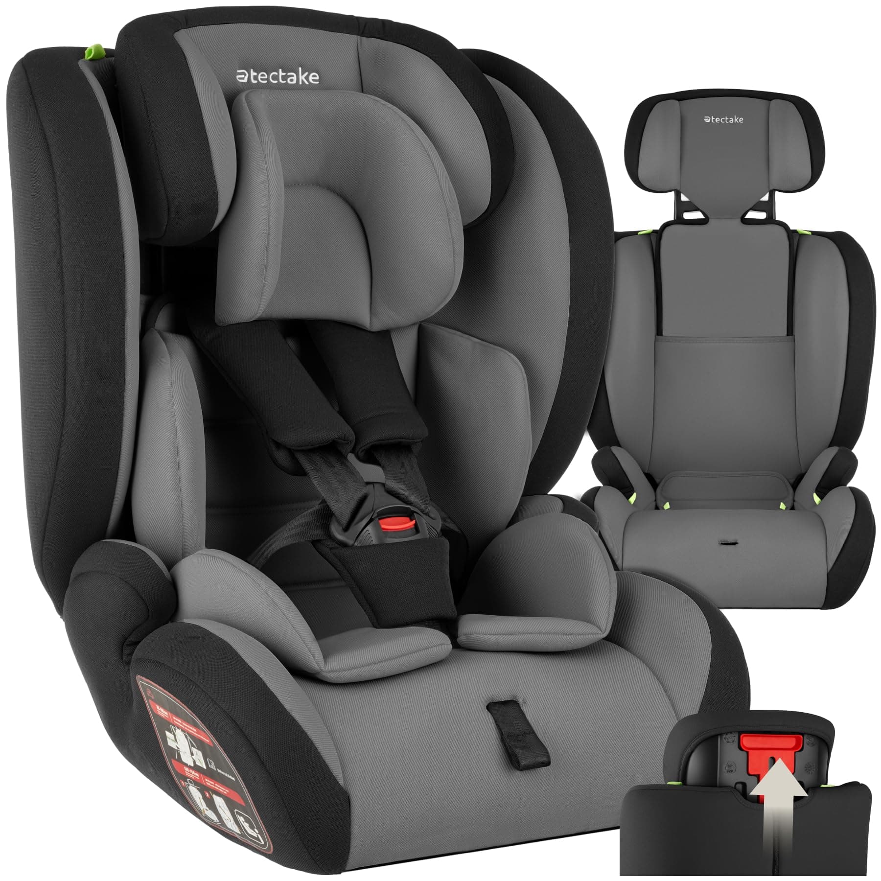 Tectake® Siège auto bébé enfant jusqu'à 36 kg, Sécurité enfant, ECE R129/03
