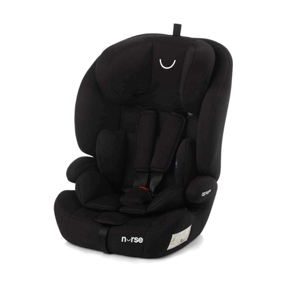 Nurses Grip Siège Auto iSize Noir pour Enfants de 2 à 12 Ans Mesurant Entre 76 et 150 cm, 9 Positions, Installation avec