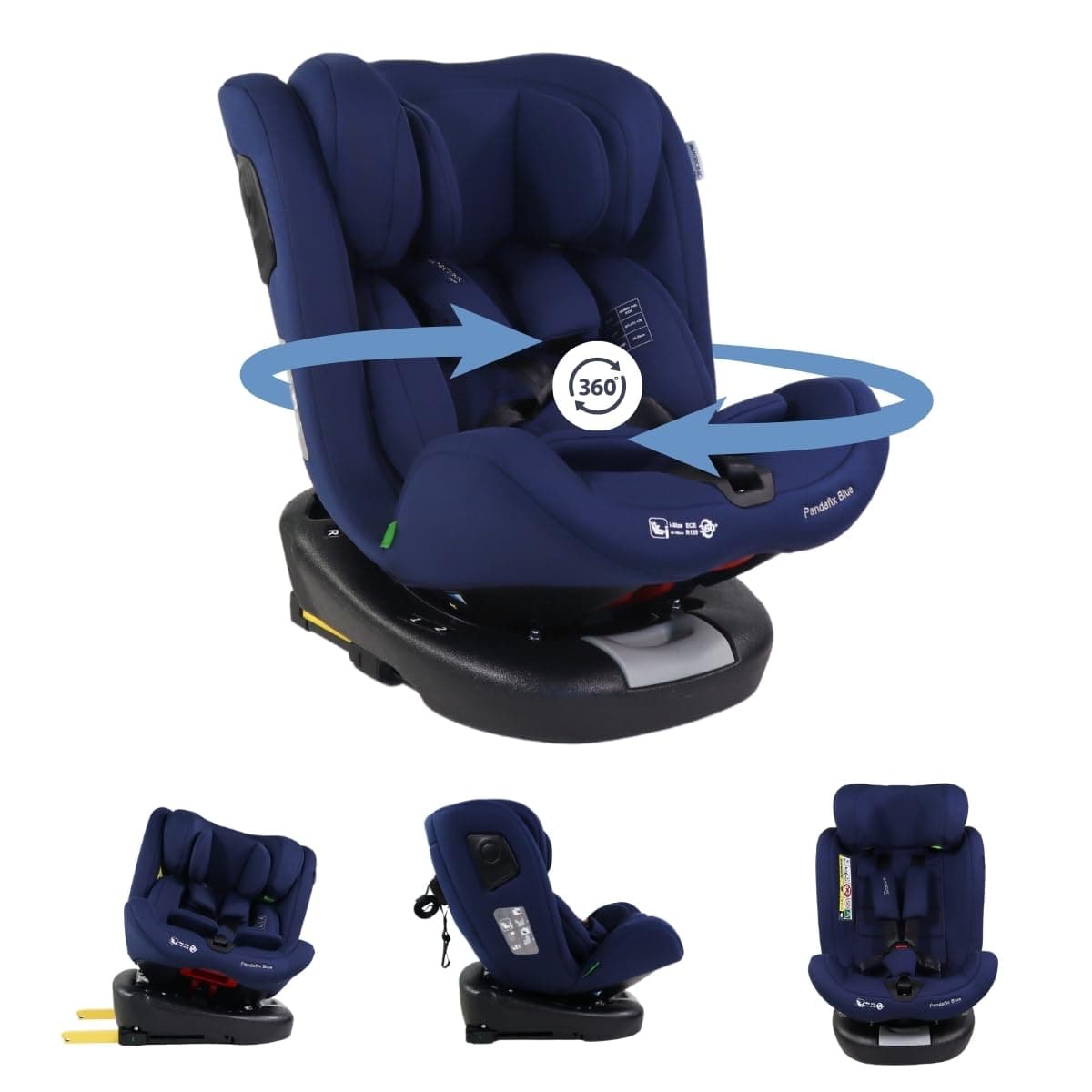 Mobiclinic® Siège Auto Pivotant 360º Regulation i-size Top Tether, Groupe 0/1/2/3 Evolutif 0-12 ans Harnais 5 points Inc
