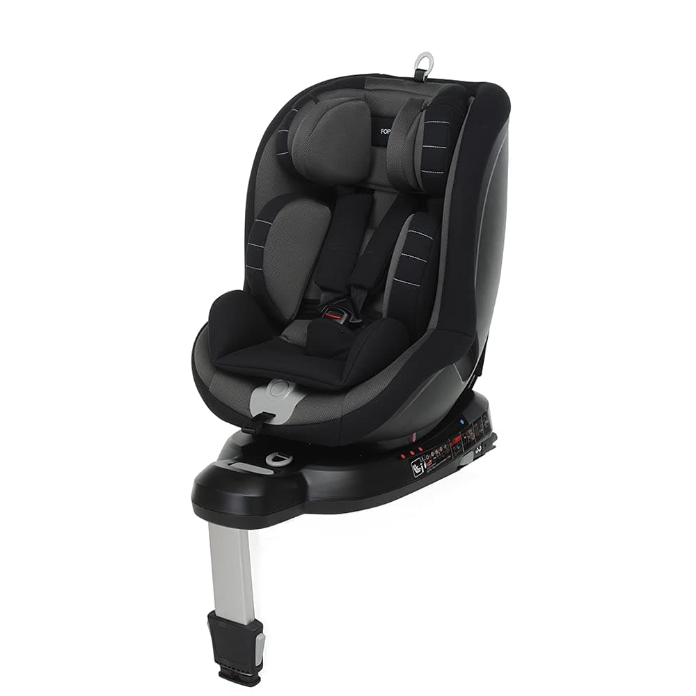 Foppapedretti Logik I-Size Isofix Siège d'Auto Pivotant à 360 ° pour Enfants de 40 à 105 cm (Jusqu'À 18 Kg), Noir