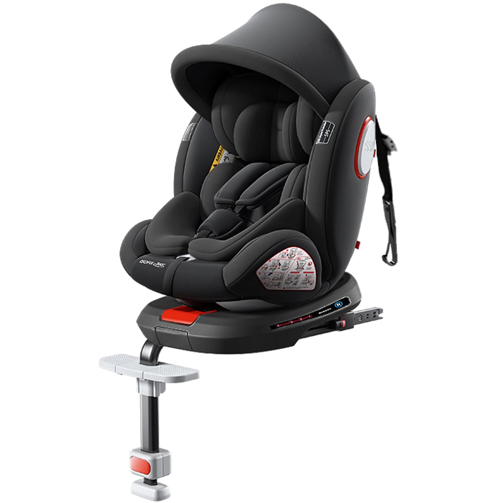 Magic ZC Rotatif à 360° Siege Auto Bebe, Reglable en Hauteur et en Inclinaison, Siegeauto Isofix Anti-Collision, Facile