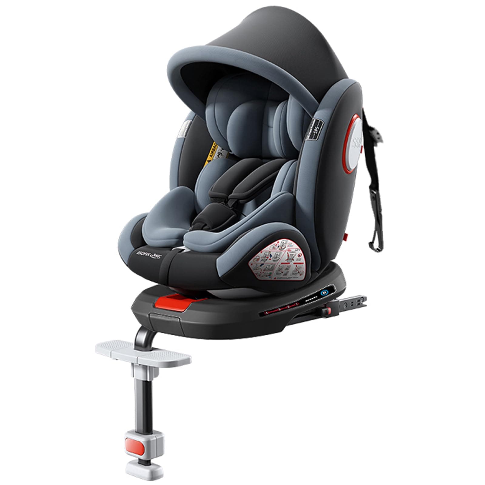 RéenbornSièges Auto Rotatifs à 360°: Inclinables Avec Appui-Tête Réglable, Isofix, 0-36 Kg, Certifiés ECE R129 (Version