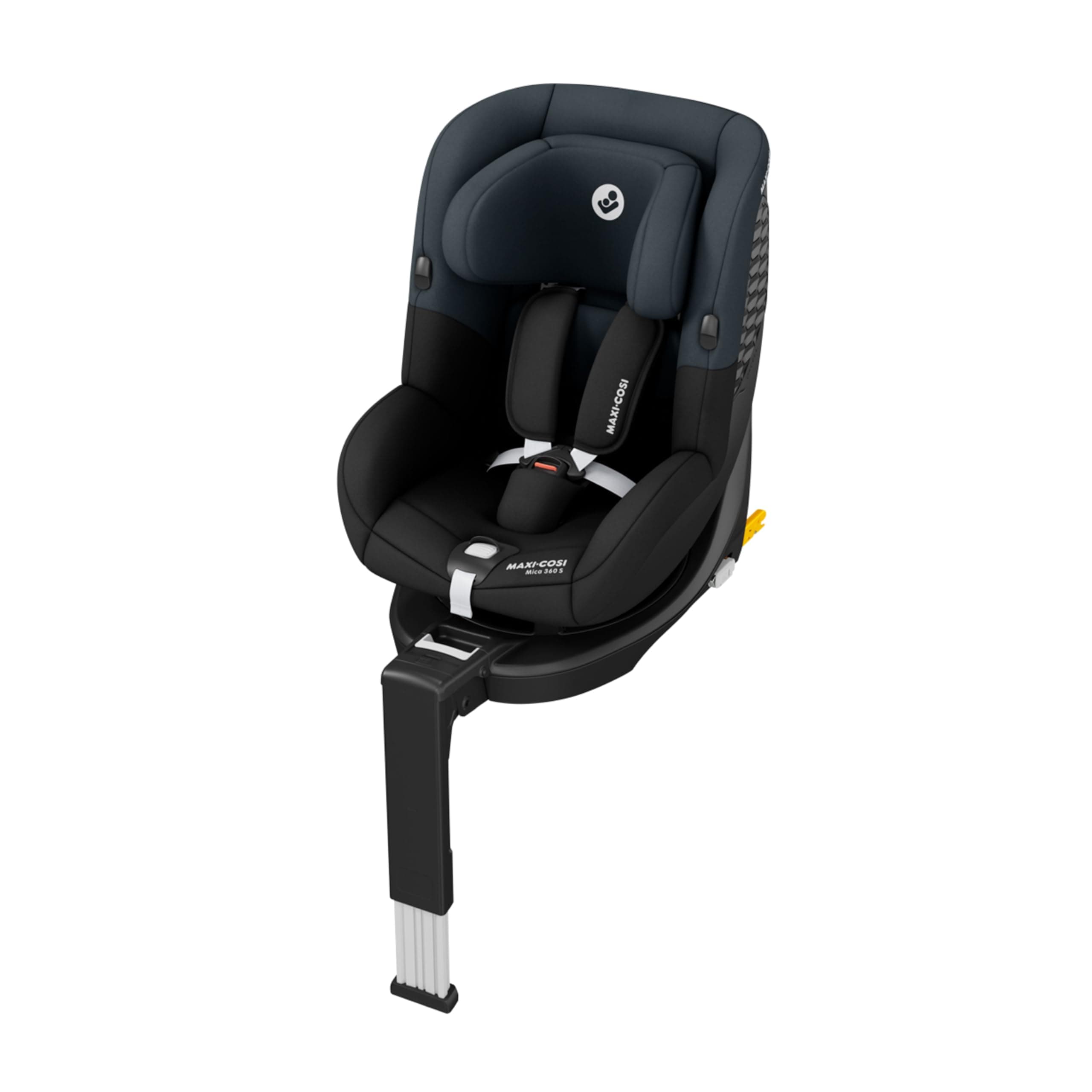 Maxi-Cosi Mica 360 S i-Size Siège-auto bébé - De 3 mois à 4 ans | Rotation 360 FlexiSpin | Protection G-CELL | Tonal Bla