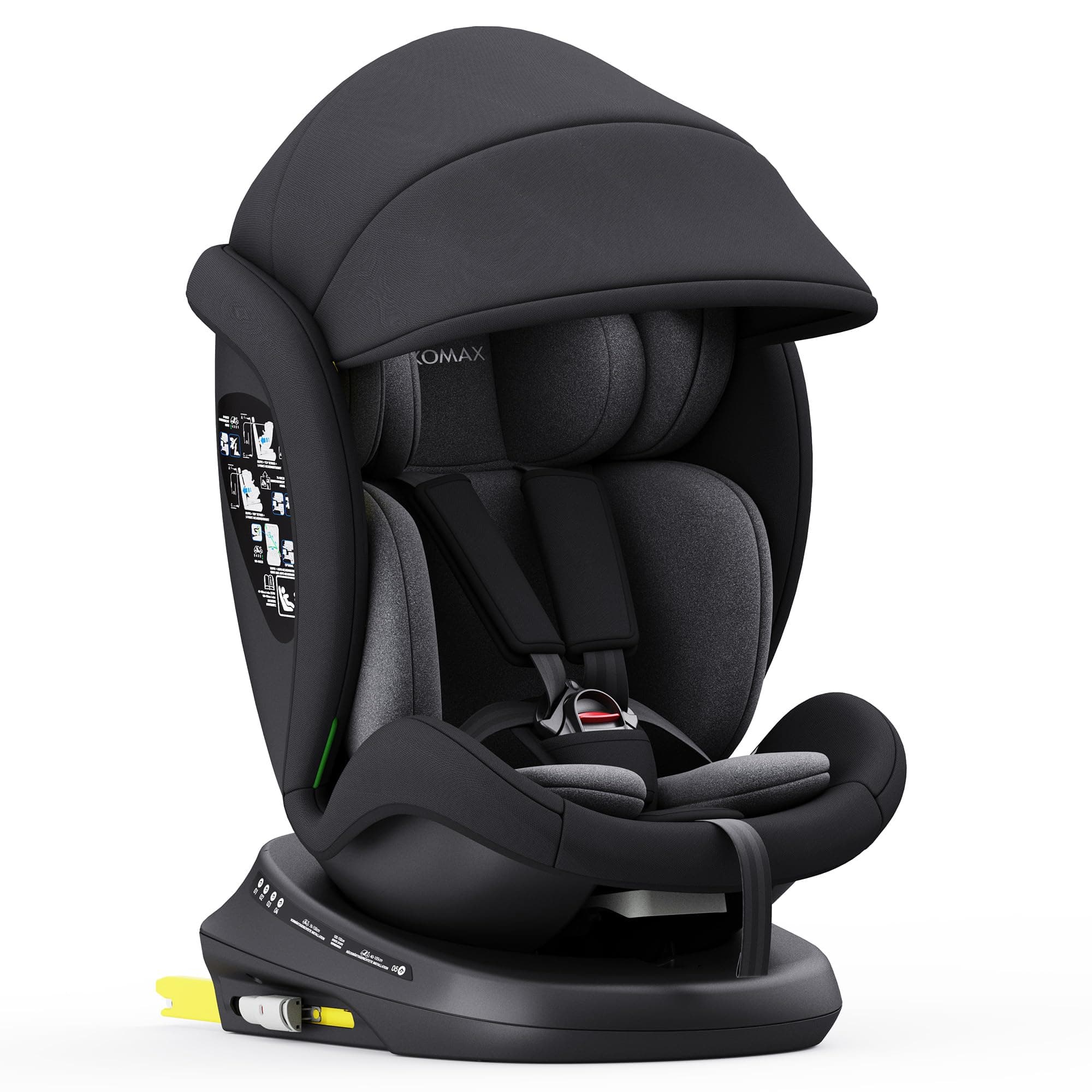 XOMAX 946i Siège auto ISOFlX pour enfants, groupe 0/1/2/3, 0-36 kg, 0-12 ans, réglable en inclinaison, housse amovible e
