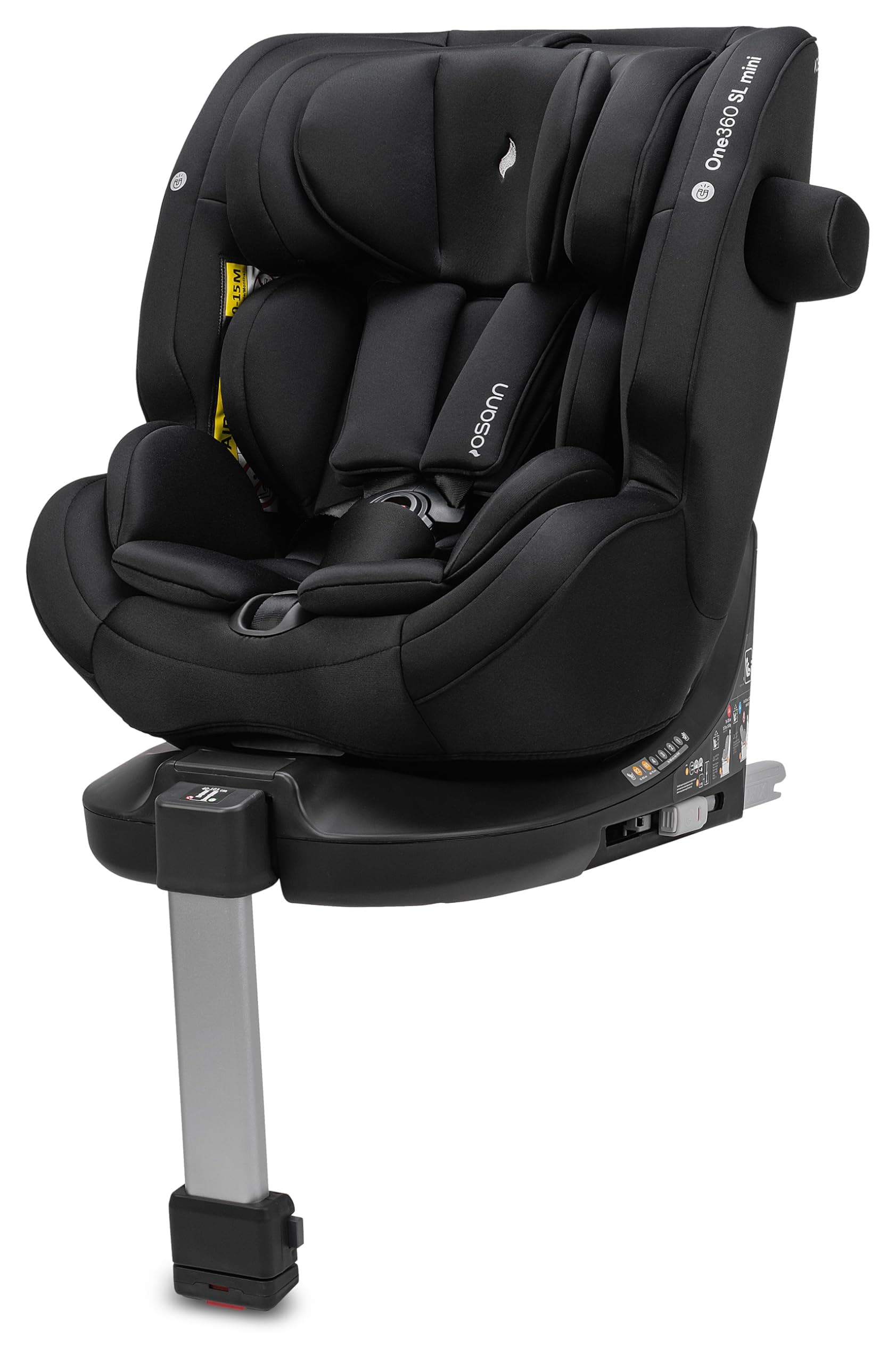OSANN Siège auto bébé/enfant One360 SL Mini Isofix I-Size - Grande Haute-Seat - Noir - 40-105 cm - 8 positions, Harnais