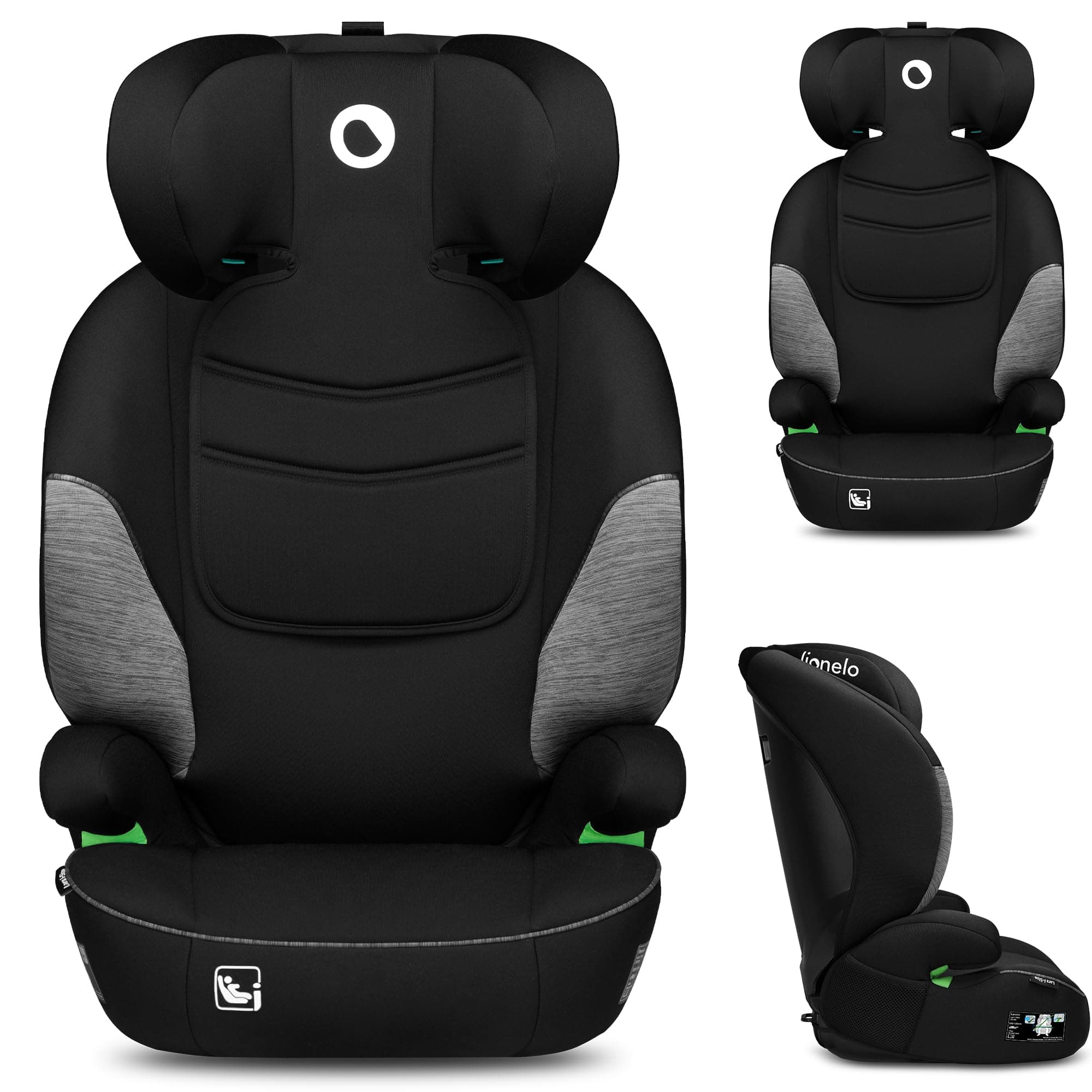 LIONELO LARS I-Size Siège Auto Bébé Sécurité Haute, Protection Latérale Élevée, Appui-tête Réglable, Confort Accoudoirs,