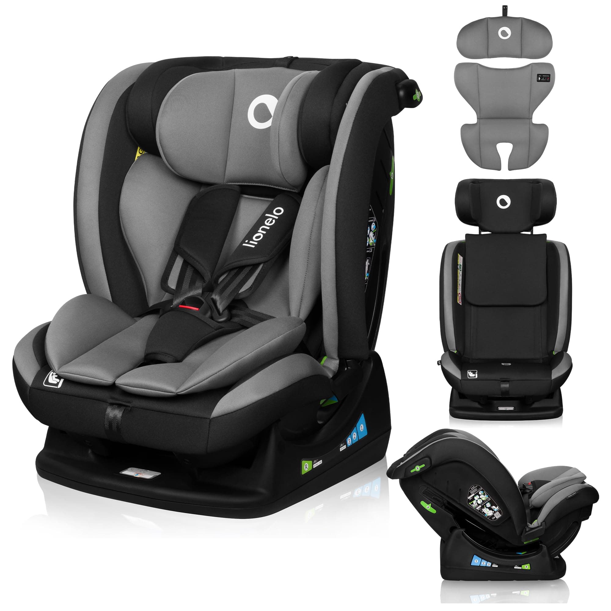 LIONELO AART I-SIZE Siège Auto Bébé Norme R129 i-Size Standard Réglage de l'Appui-tête et de l'Inclinaison