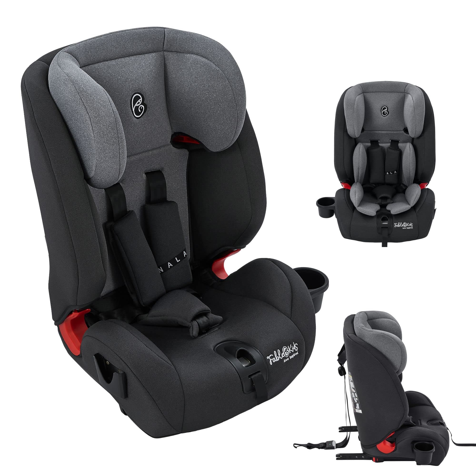 FableKids Siège auto pour enfants Siège auto Isofix Gris